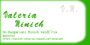 valeria minich business card